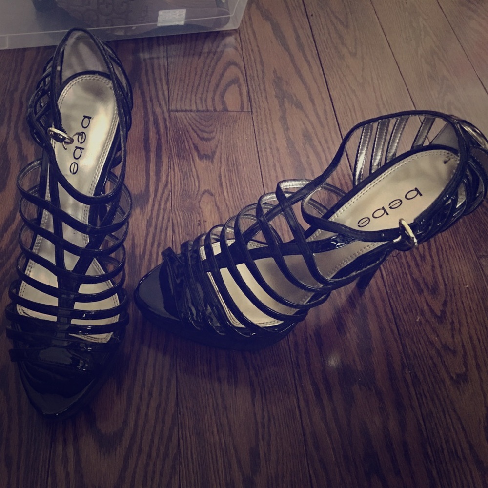 Bebe leather heels